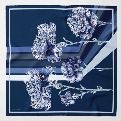 RENK ŞERİDİ DESEN EXCLUSİVE İPEK TWİLL EŞARP