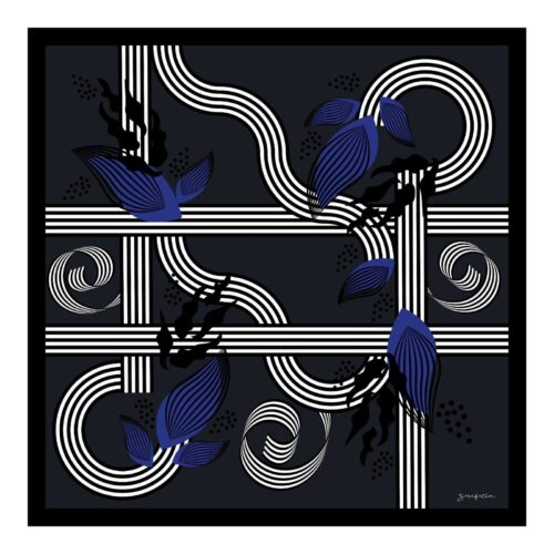 BLEND YAPRAK DESEN İPEK TWİLL EŞARP