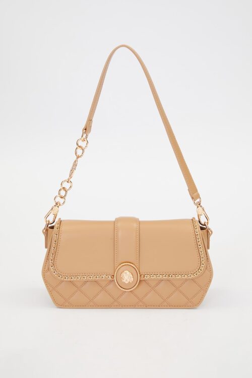 LEVİDOR HAKİ YUVARLAK TOKA DETAY OMUZ ÇANTASI