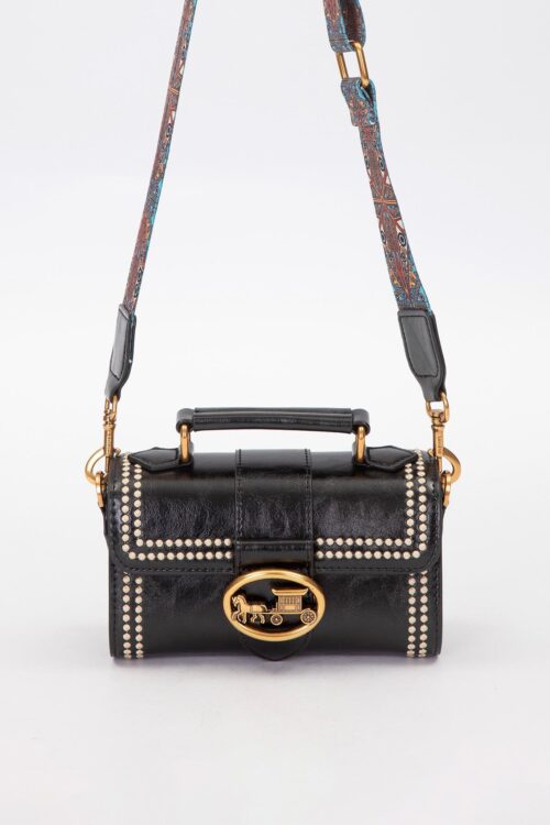 LEVİDOR SİYAH BENEK DETAY OMUZ ÇANTASI