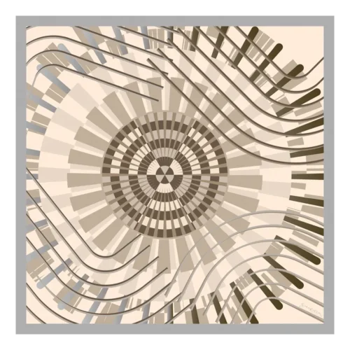 OPTİK DESEN EXCLUSİVE İPEK TWİLL EŞARP