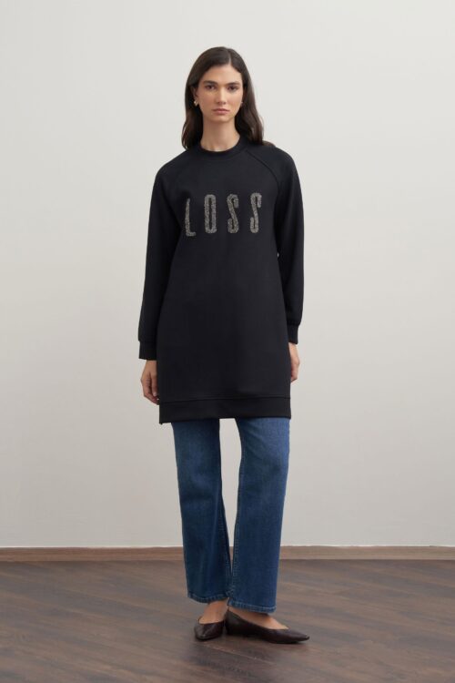 ALLDAY YUMUŞAK DOKULU BASKILI REGLAN TUNİK