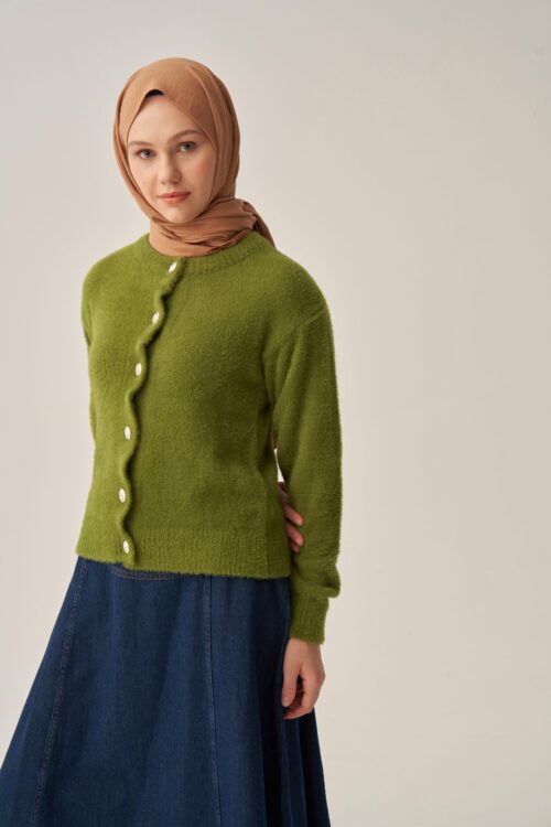 ALLDAY YUMUŞAK DOKULU DÜĞMELİ HIRKA