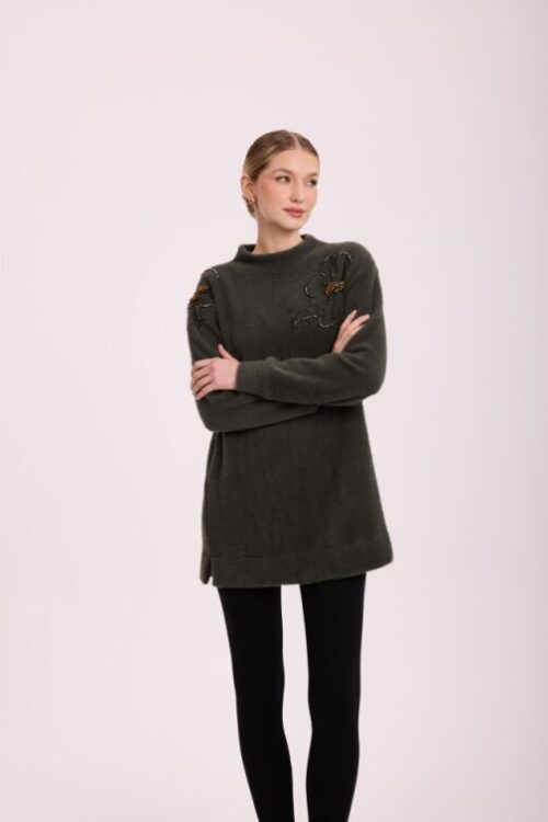 MISSEMRAMISS FLORANA NAKIŞLI ANGORA TUNİK